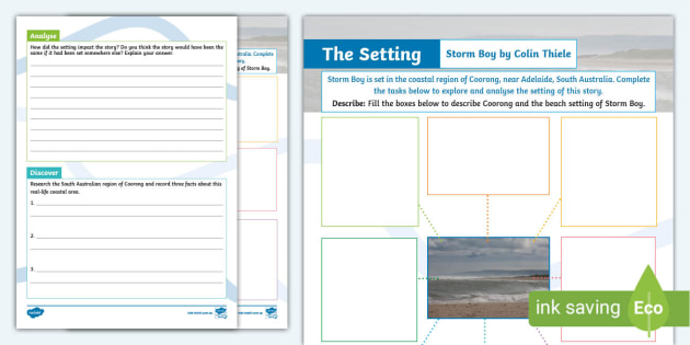 Storm Boy Worksheet on Setting | Primary Resources