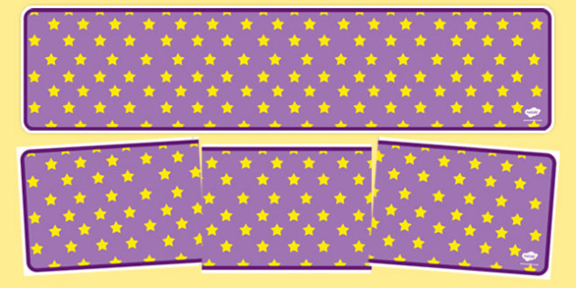 Free Lilac With Yellow Stars Editable Display Banner Lilac