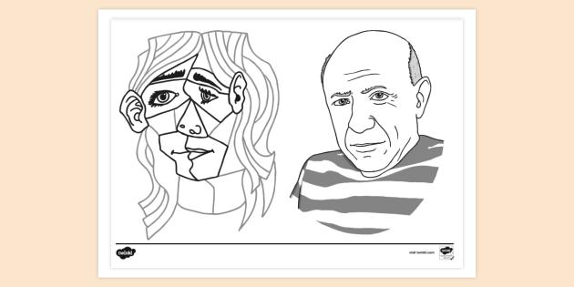 Printable Picasso Colouring Page | Colouring Sheets