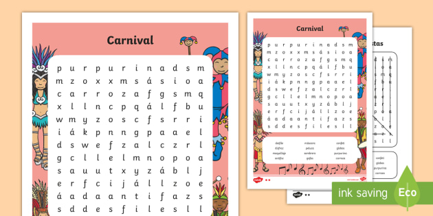 Carnival Word Search (teacher made) - Twinkl