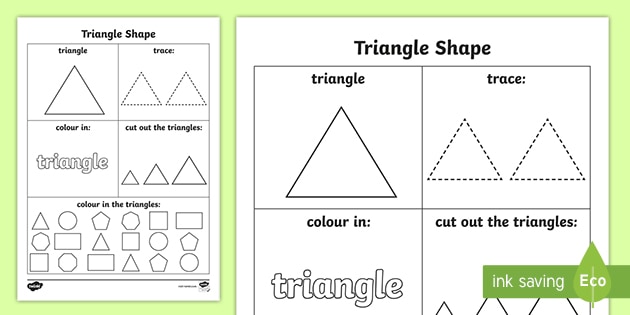 Triangle Template Worksheet Maths Teaching Resources