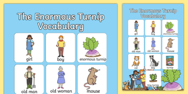 The Enormous Turnip Vocabulary Poster - vocabulary, poster