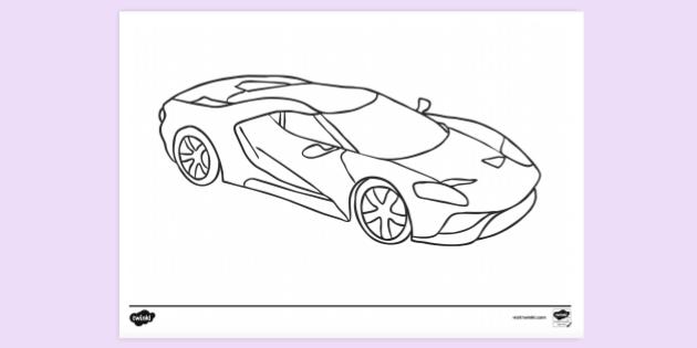 FREE! - Printable Sports Car Colouring Page | Colouring Sheets