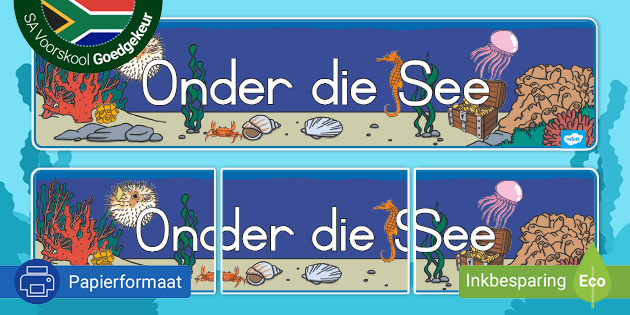 Onder die See Vertoonbanier (teacher made)