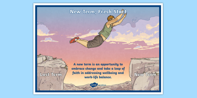 Staff Wellbeing New Term Fresh Start Display Poster