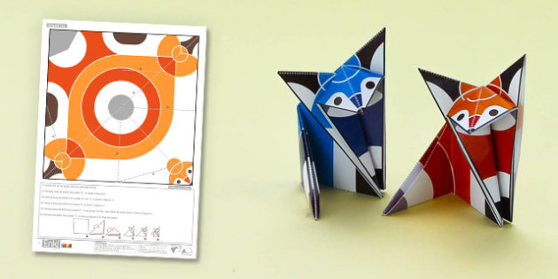 Enkl Origami Fox Printable (teacher made)