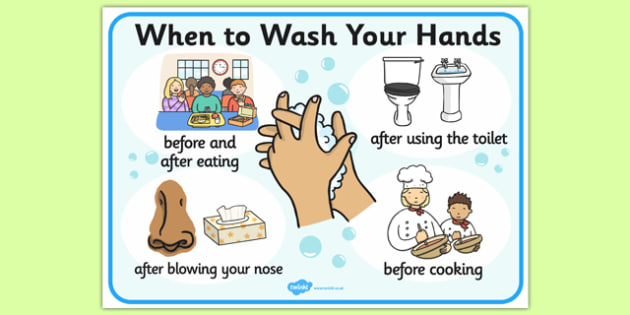 FREE! - When to Wash Your Hands Display Sign (teacher made)