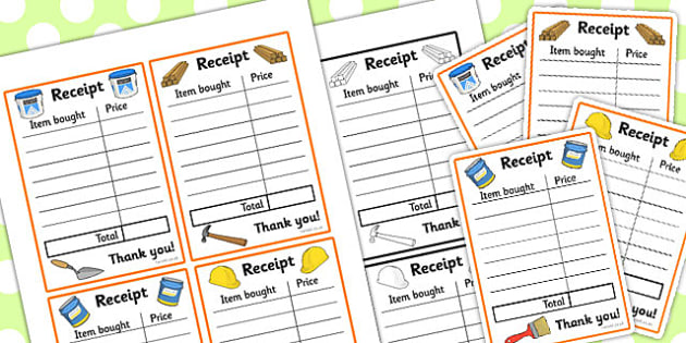 writing a receipt