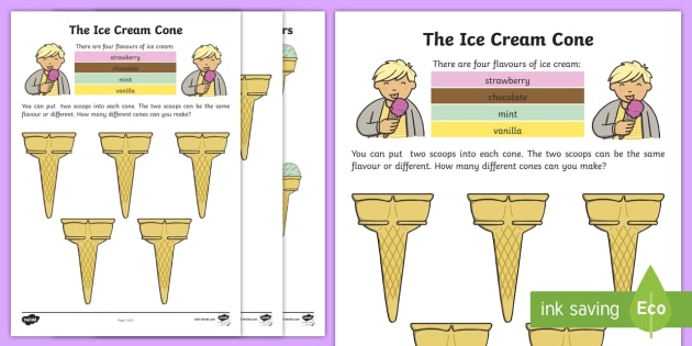 ice cream problem solving ks1