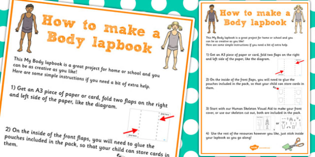 Body Lapbook Instructions Sheet Teacher Made