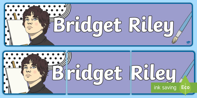 Bridget Riley Display Banner Famous Artists Female Artist