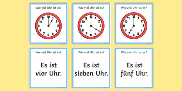 Telling the Time in German Loop Cards (teacher made)