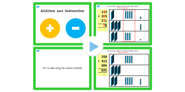 Year 3 Addition and Subtraction Lesson 3f Adding 3 Numbers or More ...