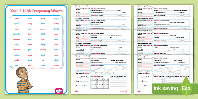 Year 1 And 2 High Frequency Words Pdf