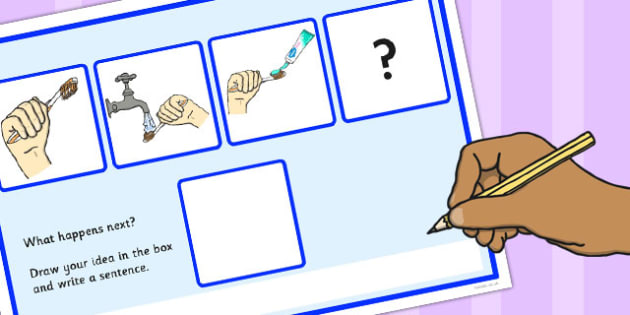 What Happens Next Fill In The Blank Worksheet For Brushing Teeth 