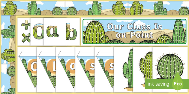 Cactus Display Bulletin Board Pack