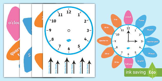 label a clock worksheet
