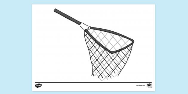 FREE! - Fishing Net With Hole Colouring Sheet
