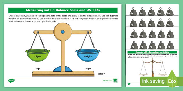 Measuring with Balance Scales and Weights (Teacher-Made)