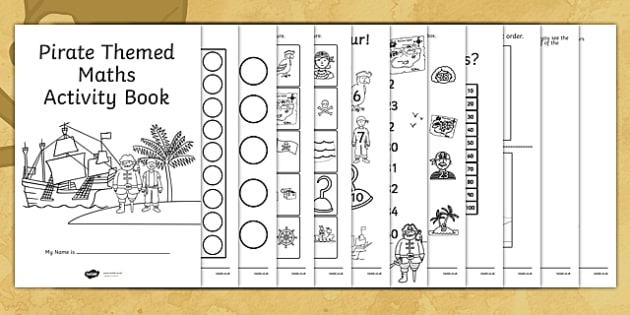 grade measurement for 1 worksheet math pirate,  Themed  Maths maths Activity Book Pirate