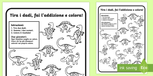 Tira i dadi: Giochi da Colorare con i Numeri (teacher made)
