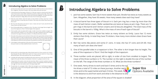 Math Problem Solvingalgebra I