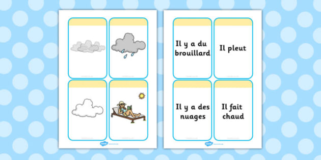 French Weather Cards