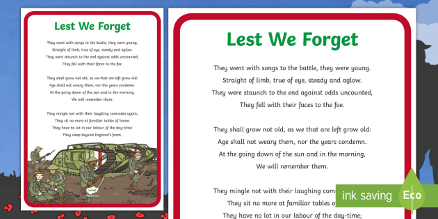 Lest We Forget meaning: The Remembrance Day quote explained and the poem  that it comes from