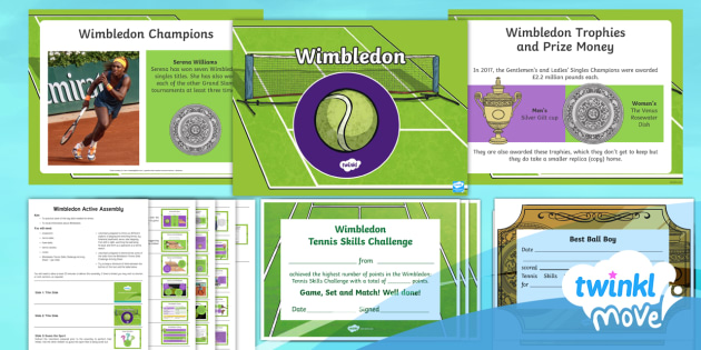 Twinkl Move PE - KS2 Wimbledon Active Assembly Pack - wimbledon, tennis