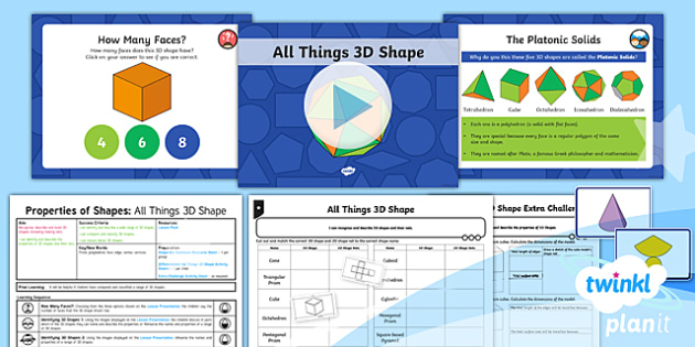 PlanIt Maths Y6 Properties Of Shapes 3D Shapes 1 Lesson Pack