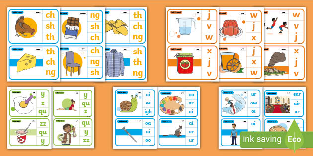 Phase 3 Sets and Digraphs Pack Peg Matching Letters and Sounds