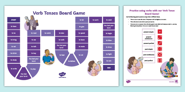 practising-verb-tenses-board-game-teacher-made