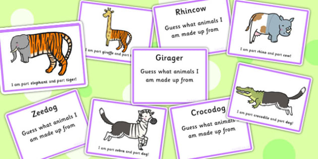 FREE! - Mixed Animals Guessing Game Cards | Primary Resources