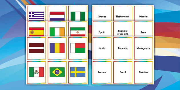 Summer Olympics Country Flag Quiz | Printable Athletic Activity Sheet |  Instant Download Sports Activity
