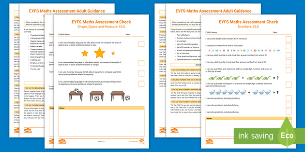 EYFS ELG Maths Assessment Check (teacher made) - Twinkl