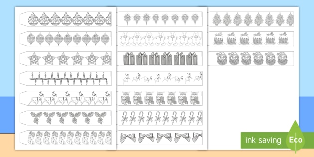 australian-christmas-mindfulness-colouring-paper-chain-colouring-pages