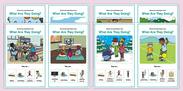 What Are They Doing? Inference Cards (teacher made)