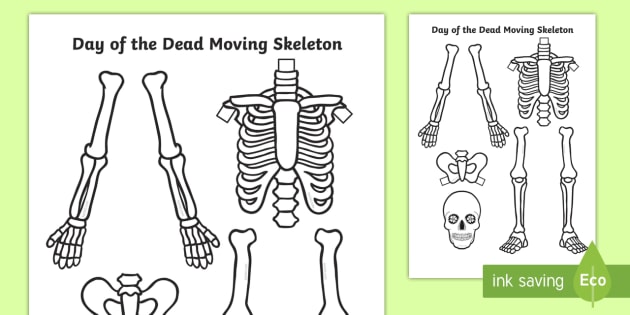 Day of the Dead Split Pin Skeleton Activity (teacher made)