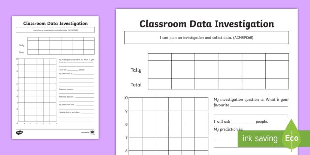 Collecting Data Worksheet