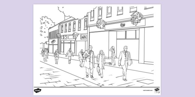 People Colouring Page - Primary Resources