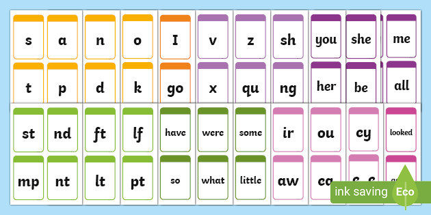Phase 2 to 5 Graphemes and Tricky Words (teacher made)