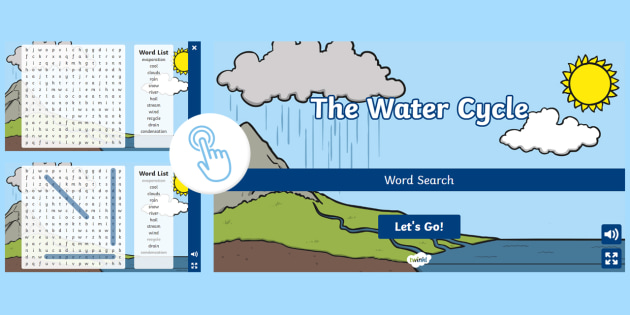 The Water Cycle Interactive Word Search - KS1 Science