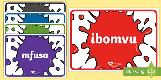 FREE! Xhosa Colours Posters Classroom Display South Africa