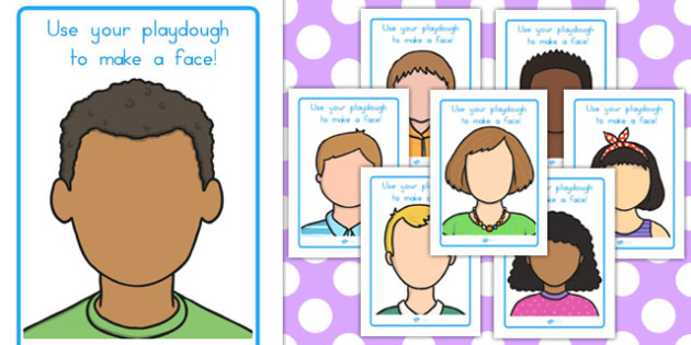 Faces Playdough Mats Teacher Made