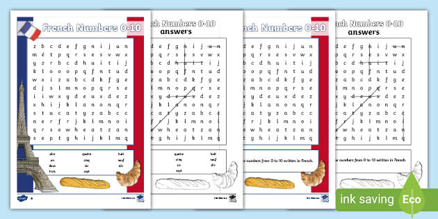 french number word search 0 10