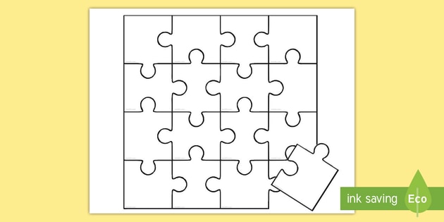 objetivo Influencia As Create-Your-Own Blank Puzzle Template | Art & Craft Activity