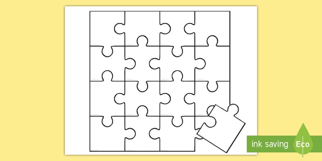 Puzzle Template, Blank Puzzle Template