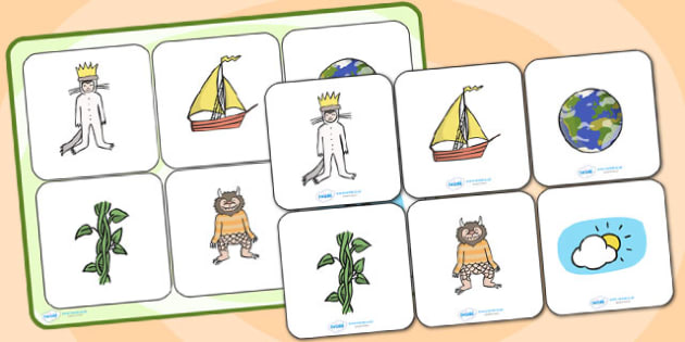 Matching Cards and Board to Support Teaching on Where the Wild Things Are