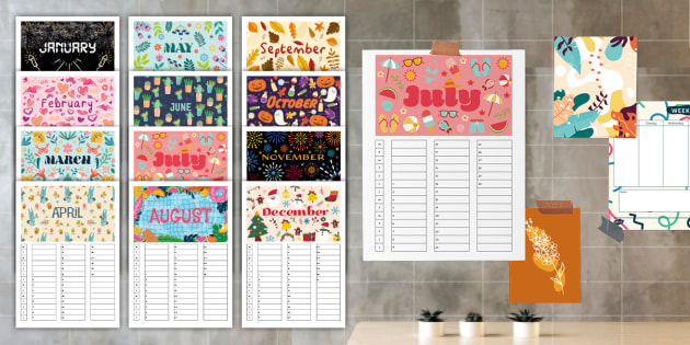 Seasonal Wall Calendar 2022 | 2022 Wall Calendar | Twinkl Busy Bees