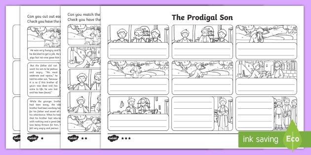 The Prodigal Son Differentiated Sequencing Worksheet